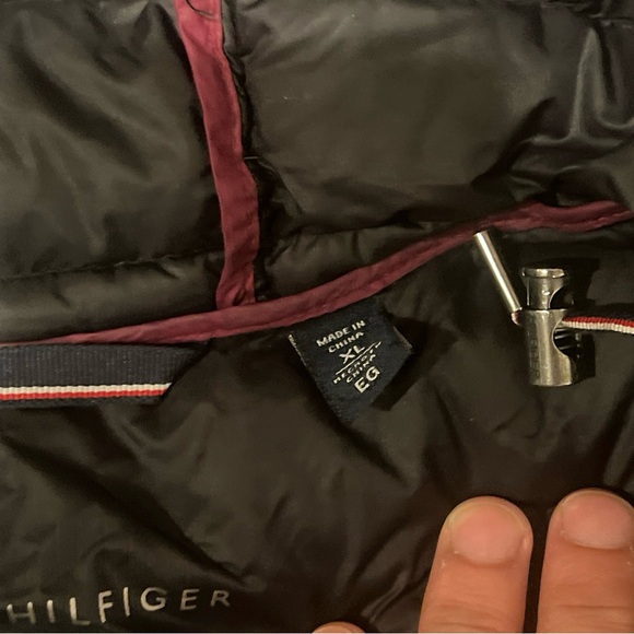 Tommy Hilfiger Men's Logo Classic Hoody Puffer Jacket - Black Size XL - Picture 4 of 9